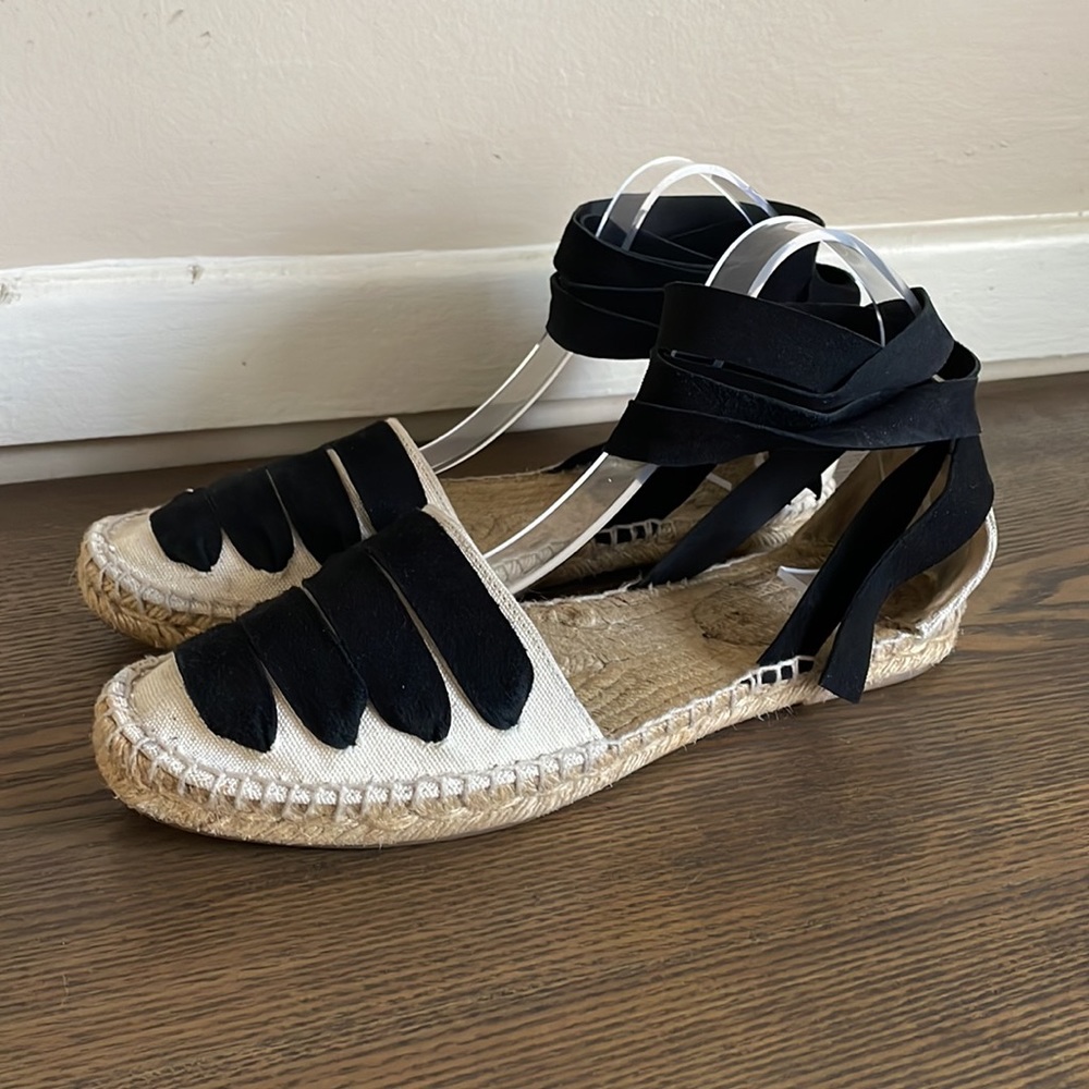 ZARA Lace-Up Espadrilles Size 9.5